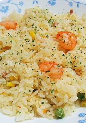 無洗米で簡単エビピラフ-レシピのメイン写真