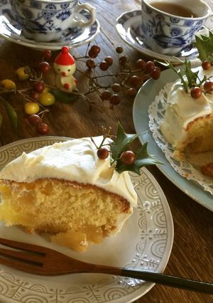クリームチーズフロスティングりんごケーキ-レシピのメイン写真