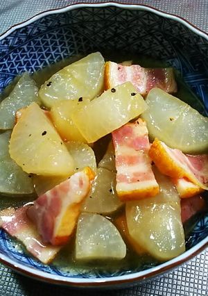大根とベーコンの白だし煮-レシピのメイン写真