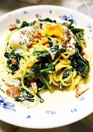 ほうれん草とベーコンのクリームパスタ-レシピのメイン写真