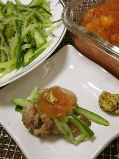 トマト紅茶ゼリー添えさっぱり豚肉炒め-レシピのメイン写真