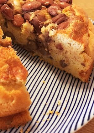 小麦粉バター不使用！金時豆の米粉ケーキ-レシピのメイン写真