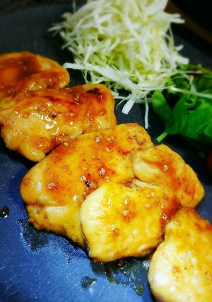 簡単！ジューシー！鶏むね肉の照り焼き-レシピのメイン写真