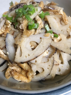 蓮根と油揚げのキンピラ-レシピのメイン写真