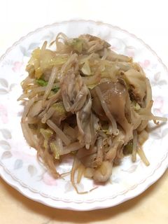モヤシ・キャベツ・舞茸のお好み焼き風炒め-レシピのメイン写真