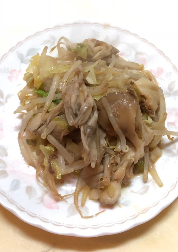 モヤシ・キャベツ・舞茸のお好み焼き風炒め-レシピのメイン写真
