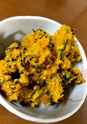 和えるだけ☆ホクホクかぼちゃの塩昆布和え-レシピのメイン写真