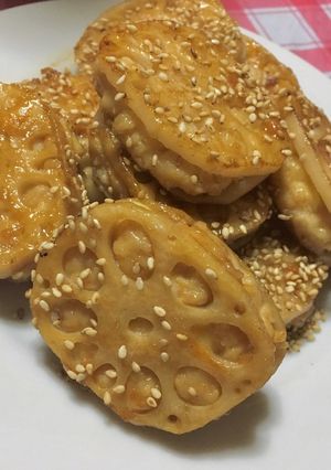 れんこんのヘルシーはさみ焼き-レシピのメイン写真