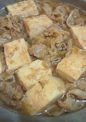 豚ばら肉の土鍋肉豆腐-レシピのメイン写真
