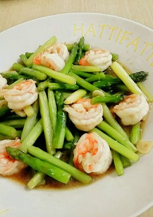 【タイ料理】アスパラガスと海老の炒め物-レシピのメイン写真