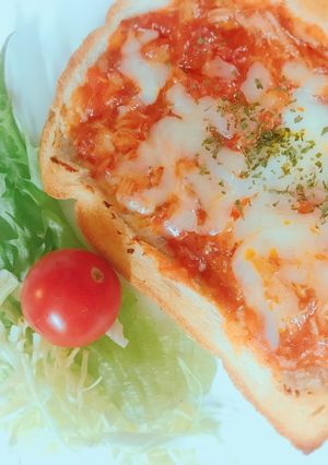 朝食に!ツナとミートソースのトースト-レシピのメイン写真