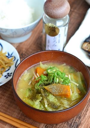 がごめ昆布粉入り健康お味噌汁-レシピのメイン写真
