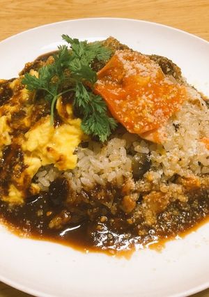 炊飯器でトマトと紅茶のふわとろオムレツ-レシピのメイン写真