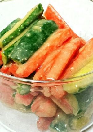 人参と胡瓜の浅漬け♥ゴマ味噌で☆簡単☆-レシピのメイン写真