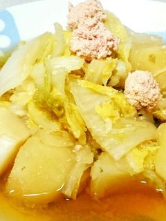 白菜とじゃがいもとタラコの煮物♥簡単☆-レシピのメイン写真