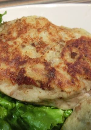 里芋の親芋でハンバーグ風-レシピのメイン写真