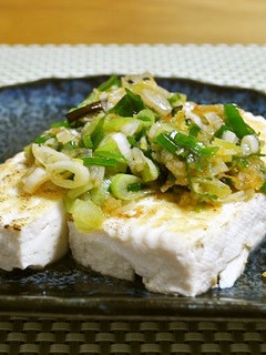焼き豆腐のたっぷりネギ-レシピのメイン写真