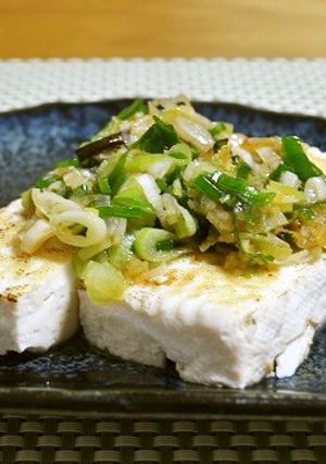 焼き豆腐のたっぷりネギ-レシピのメイン写真
