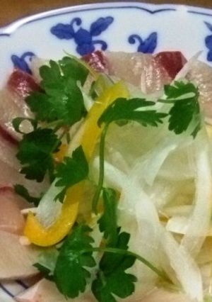 ぶりの刺身のサラダ-レシピのメイン写真