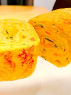 かぼちゃでしっとり~卵焼き-レシピのメイン写真
