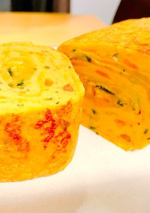 かぼちゃでしっとり~卵焼き-レシピのメイン写真