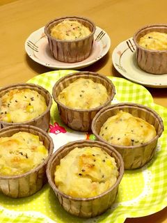 HMと豆腐で⭐ふわっふわおかずマフィン-レシピのメイン写真