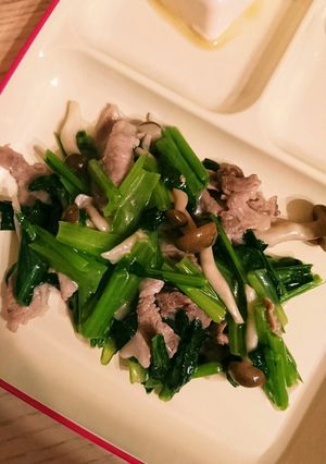 小松菜と豚肉のさっぱり塩炒め♪-レシピのメイン写真