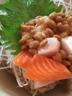 海鮮切り落とし納豆丼-レシピのメイン写真
