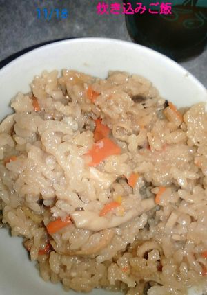 ★キノコと鶏肉の炊き込みご飯★-レシピのメイン写真
