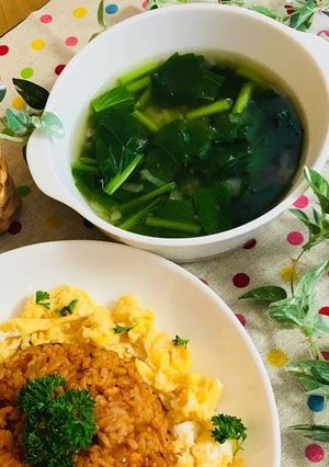 あっという間に完成★小松菜コンソメスープ-レシピのメイン写真