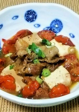 トマトと紅茶の肉豆腐-レシピのメイン写真
