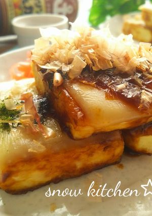 ヘルシーおつまみ☆豆腐のお好み風ステーキ-レシピのメイン写真