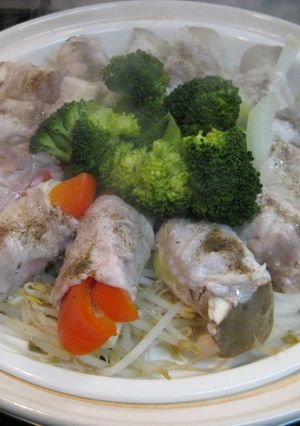 寒い日に野菜の豚肉巻きの蒸し物-レシピのメイン写真