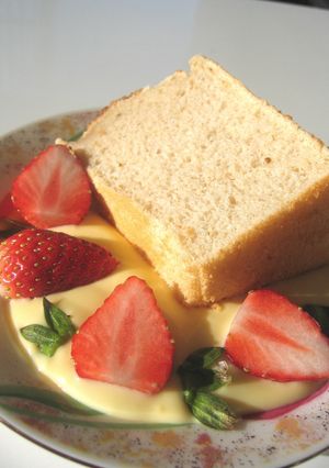 しゅわっしゅわ幸せ♡生苺のシフォンケーキ-レシピのメイン写真