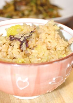 超簡単☆ツナ入りさつま芋丸ごと炊込みご飯-レシピのメイン写真