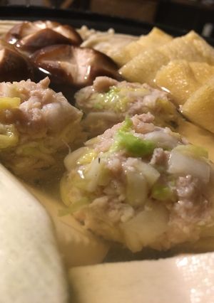 シャキシャキ♡白菜鶏だんご鍋-レシピのメイン写真