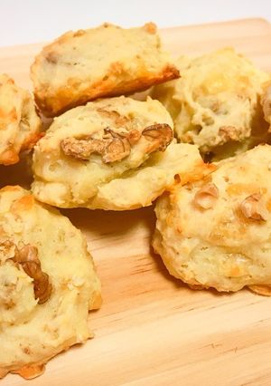 簡単♡ヘルシー♡豆腐のチーズクルミパン♡-レシピのメイン写真