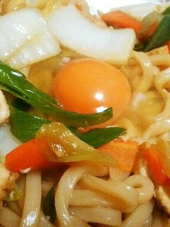 厚揚げのすき焼き風焼きうどん-レシピのメイン写真