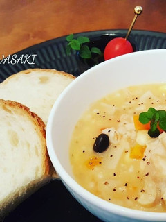 綺麗にならちゃう『丸麦チキンスープ』-レシピのメイン写真