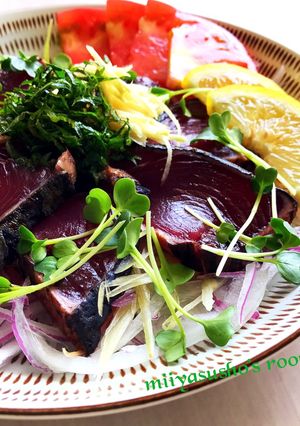 手抜き！サラドレでカツオのたたき-レシピのメイン写真