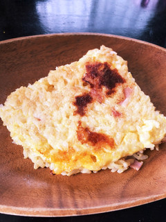 簡単朝ごはん◆カルボナーラご飯お好み焼き-レシピのメイン写真