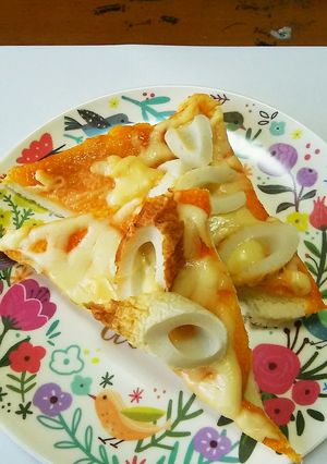男の☆テキトー食パンちくわピザトースト♪-レシピのメイン写真