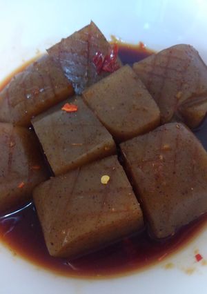 蒟蒻の甘辛煮鷹の爪いれました。-レシピのメイン写真