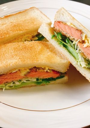 朝食に！鮭のサンドイッチ-レシピのメイン写真
