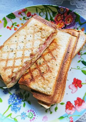 ハムチーズミルフィーユホットサンド♥-レシピのメイン写真