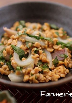 【農家のレシピ】青しそいか納豆-レシピのメイン写真