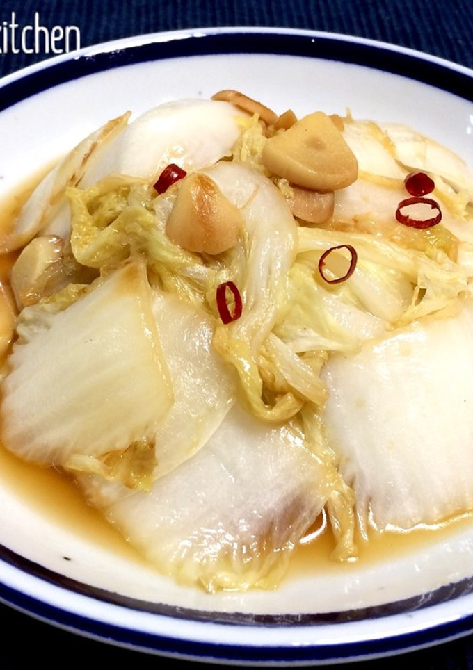 【 白菜とにんにくの中華炒め 】-レシピのメイン写真