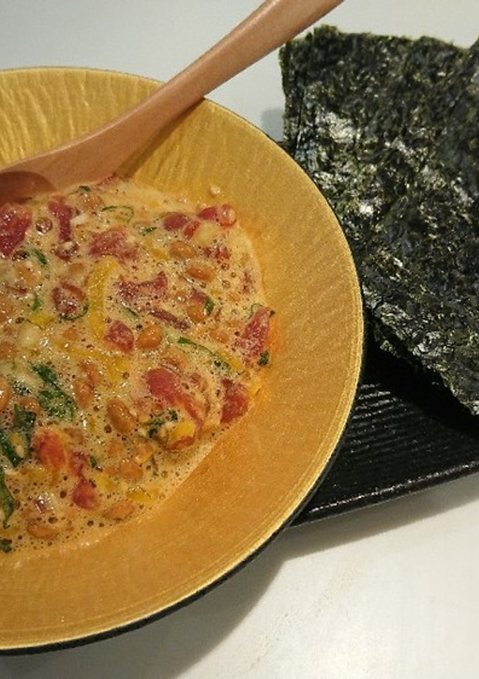 マグロ納豆ばくだんの焼きのり添え♪-レシピのメイン写真