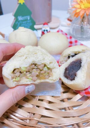 糖質制限♡ふわふわ肉まん、あんまんの皮-レシピのメイン写真