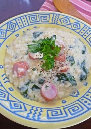 わかめとソーセージのチーズリゾット-レシピのメイン写真